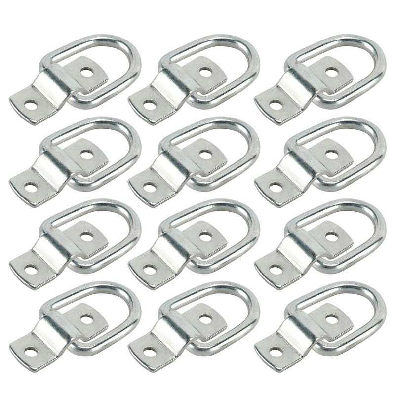 DasMarine D-Ring Tie Downs, 1/4" D-Rings Anchor Lashing Rings for Loads on Trailers, Trucks, RVs, Campers, Vans, ATVs, SUVs, Boats, Motorcycles & More, 1200 lb Capacity per Ring (12) - Image 1